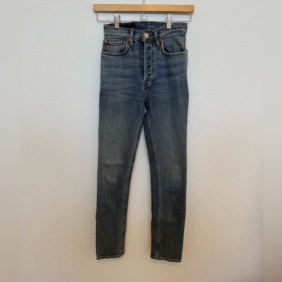 Re/done Jeans High Rise Ankle Crop Size 2 - Picture 2 of 6